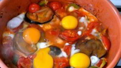 яичница с баклажанами