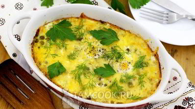 яичница с беконом и сыром