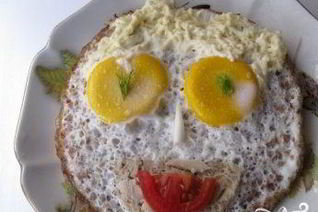 Яичница с гречкой