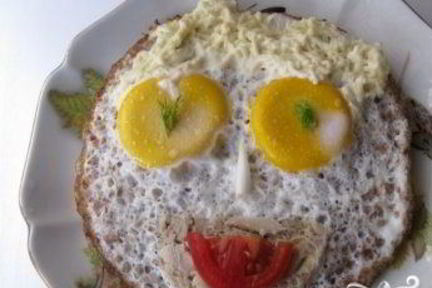 Яичница с гречкой