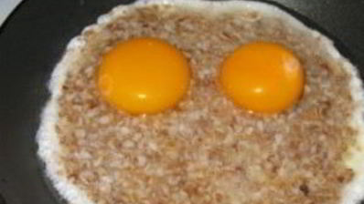 яичница с гречкой