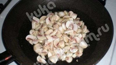 яичница с грибами и лососем по-калифорнийски