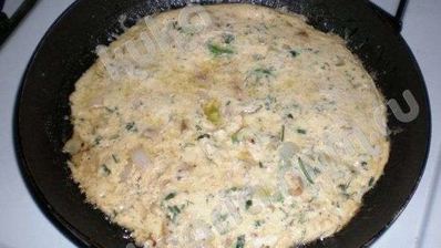 яичница с грибами и лососем по-калифорнийски