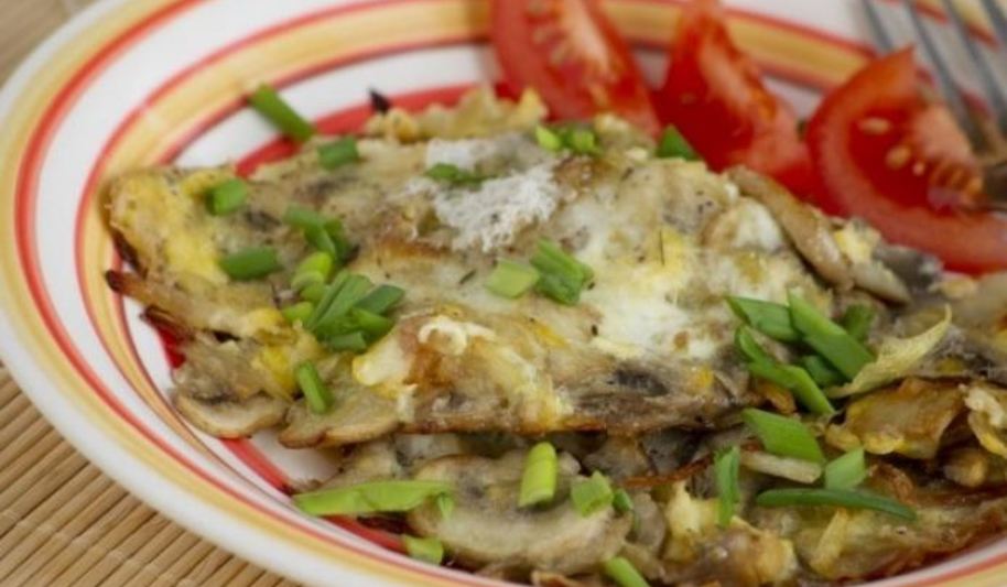 Рецепт яичницы с грибами