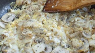 яичница с грибами