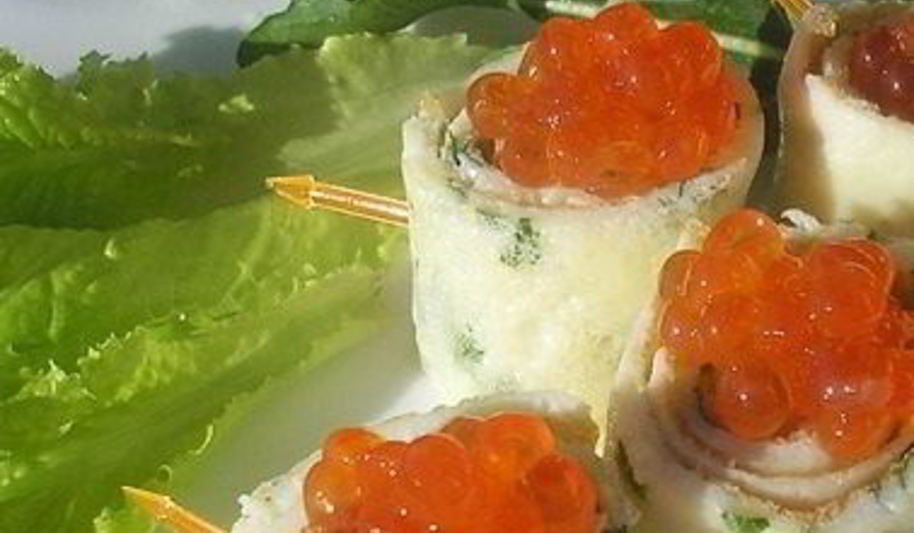 Рецепт яичницы с икрой