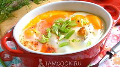 яичница с картофелем и беконом в духовке