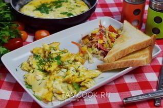 Яичница с сыром