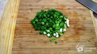 яичница с зеленым луком