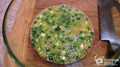 яичница с зеленым луком