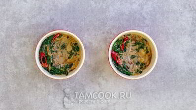 яичница со шпинатом