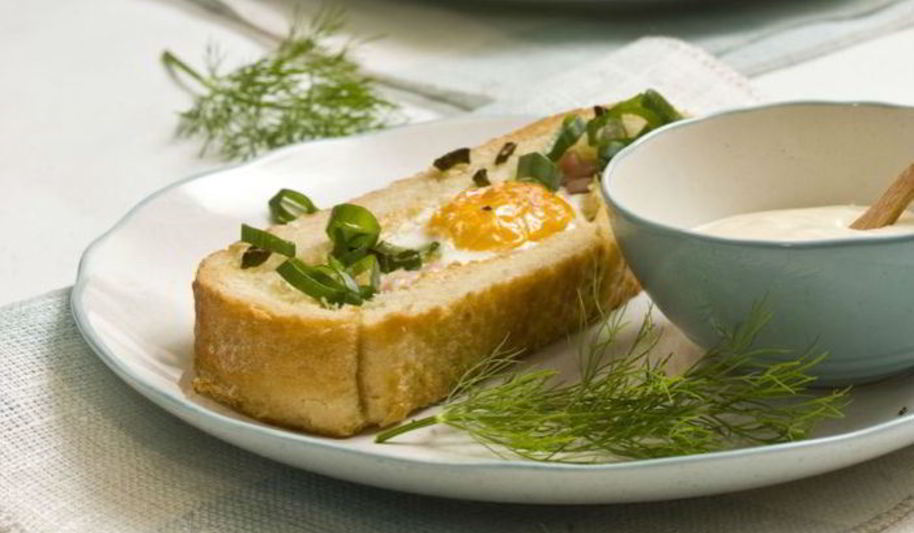 Рецепт яичницы в чиабатте