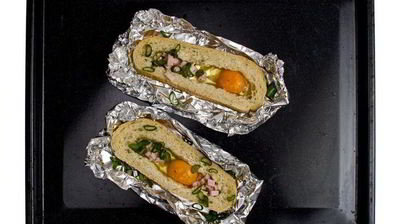 яичница в чиабатте