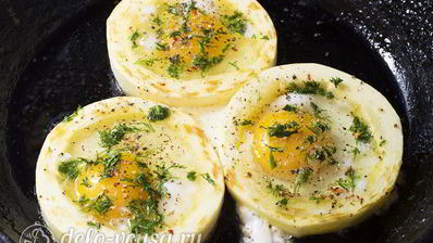 яичница в кабачке