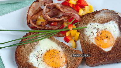 яичница в хлебе