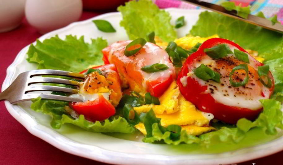 Рецепт яичницы в перце