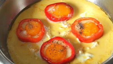 яичница в перце