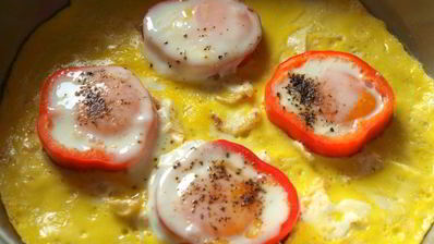 яичница в перце