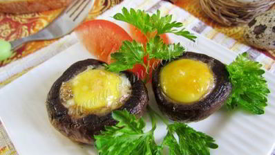 яичница в шампиньонах