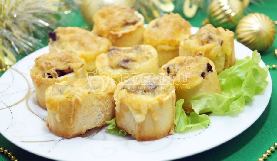 Рецепт закуски грибные пенечки