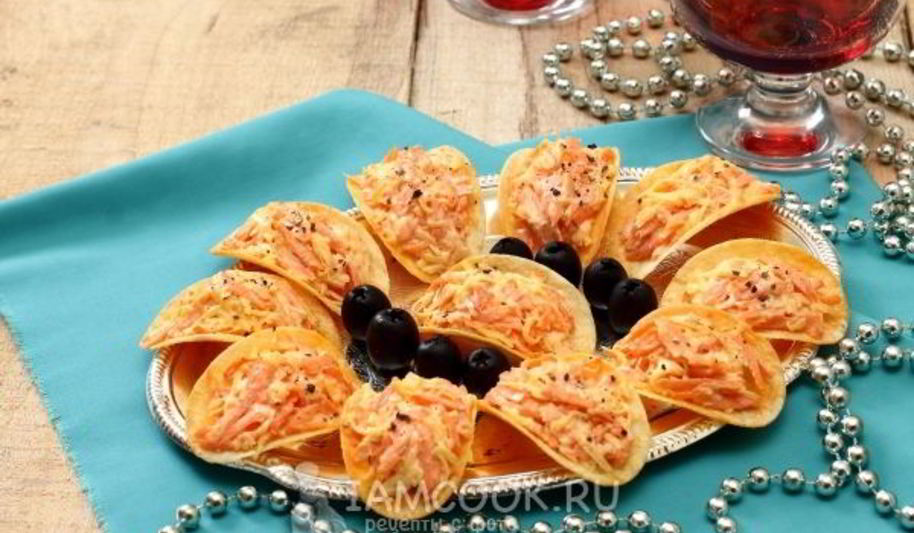 Рецепт закуски на чипсах