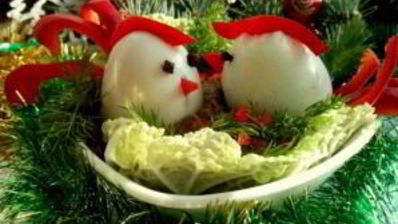 закуска петушки из яиц