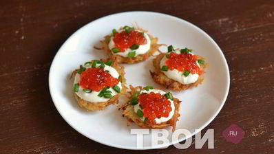 закуска с икрой