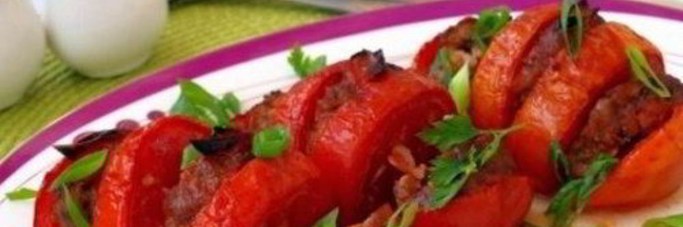 Закусочные помидоры, запеченные с фаршем