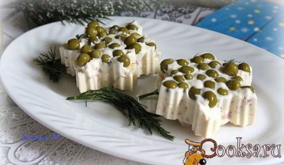 Рецепт новогоднего заливного из кальмаров