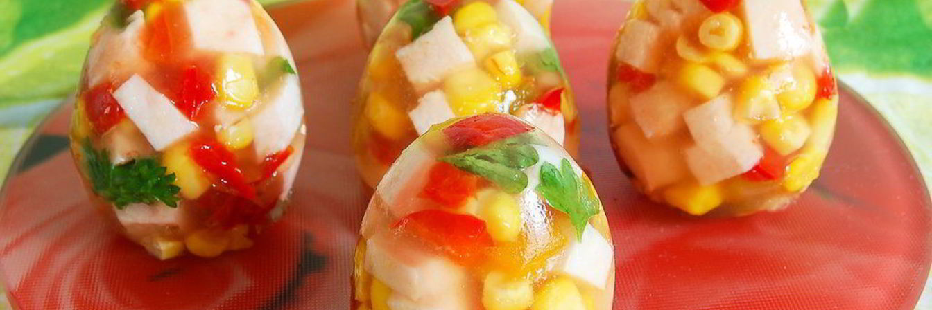 Яйца Фаберже — заливное в яичной скорлупе