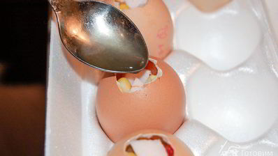 яйца фаберже — заливное в яичной скорлупе