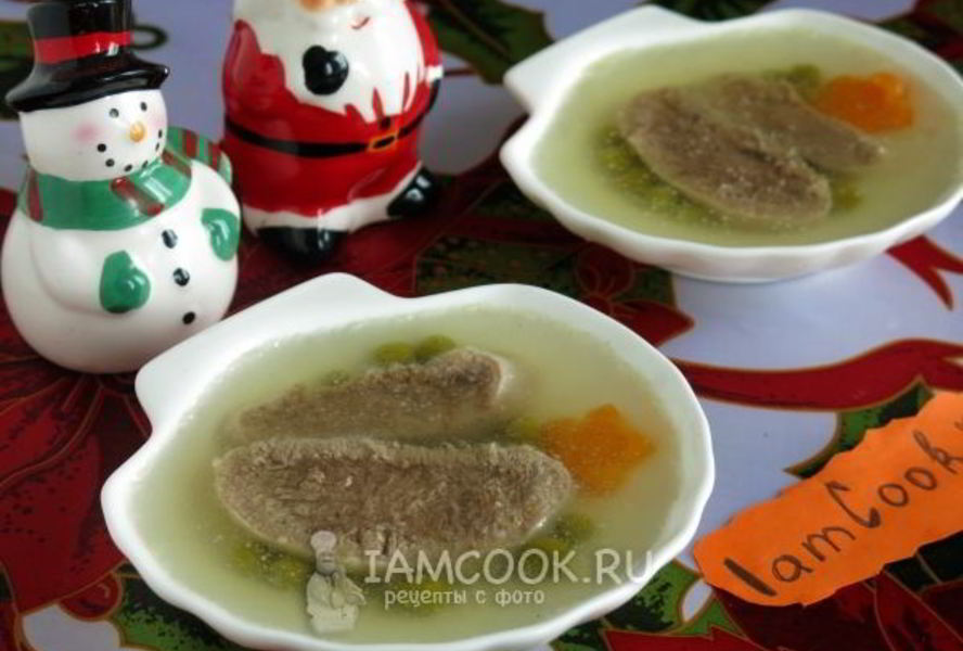 Заливное из говяжьего языка