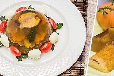 Заливное из грибов