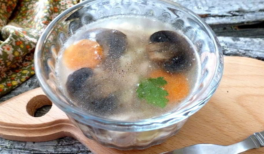 Рецепт заливного из индейки с грибами