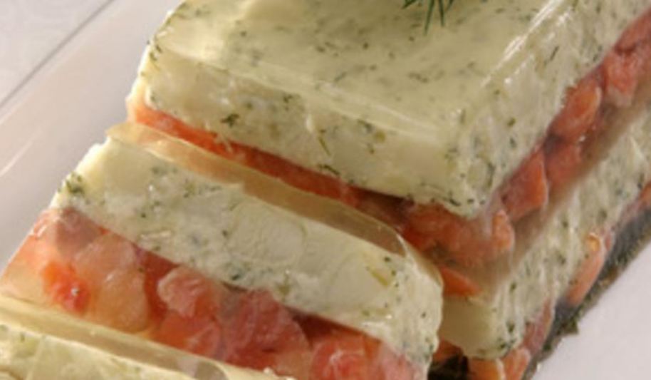 Рецепт заливного из картофеля и лосося