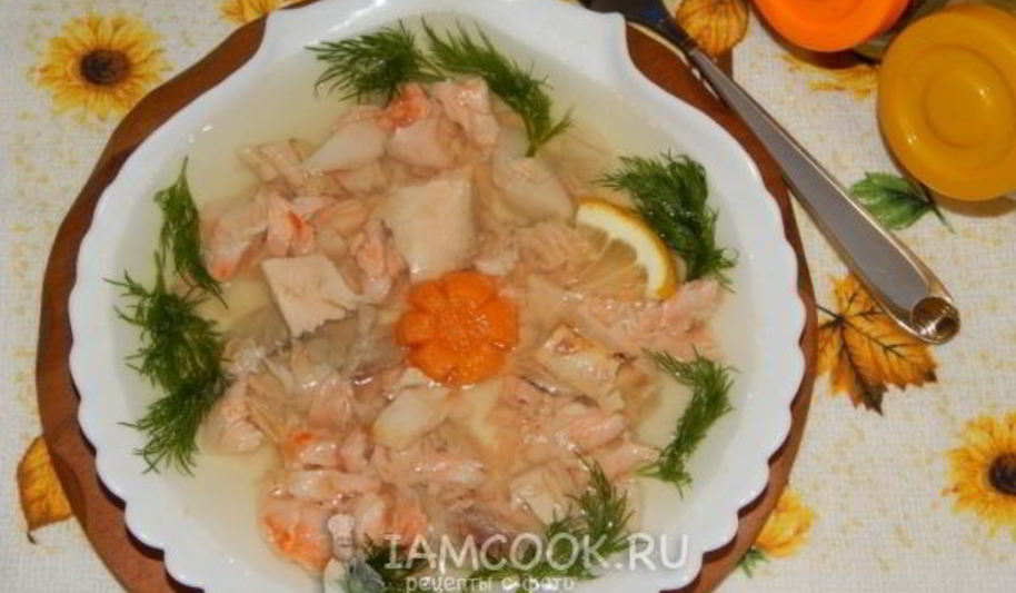 Рецепт заливного из красной рыбы