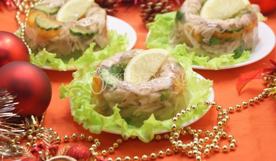 Рецепт заливного из курицы новогоднее