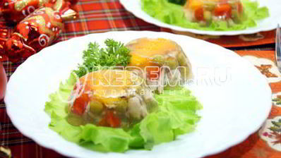 заливное из курицы праздничное