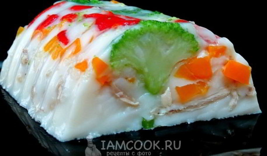 Рецепт заливного из курицы с брокколи