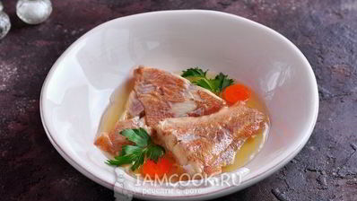 заливное из морского окуня