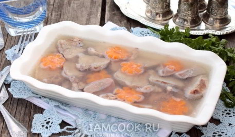 Рецепт заливного из языка