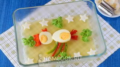 заливное петушок