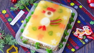 заливное петушок