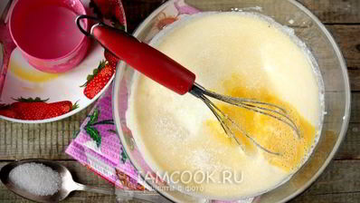 заливное тесто на кефире для пирога