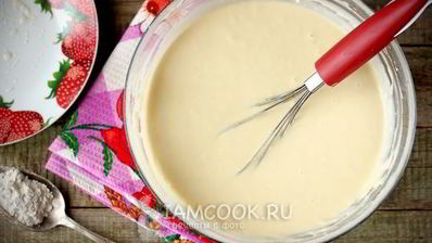 заливное тесто на кефире для пирога