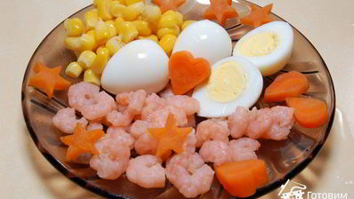 заливное яйца фаберже с креветками