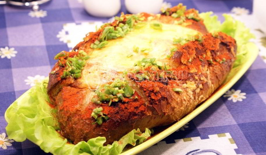 Рецепт запеченного багета