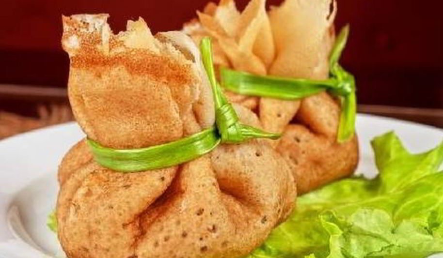 Рецепт блинных мешочков с жюльеном