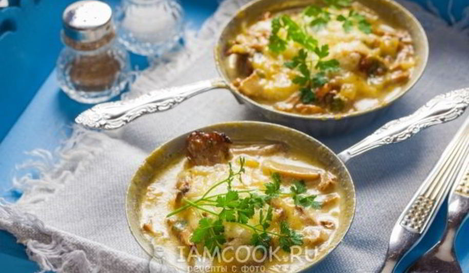 Рецепт жульена из лисичек