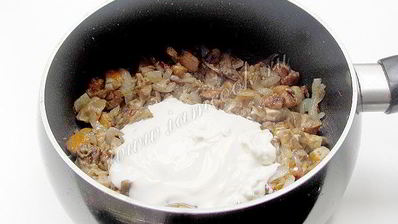 жульен с грибами и сметаной